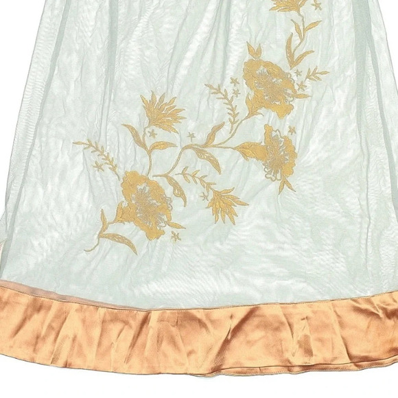 Anthropologie Embroidered Floral Boho Sheer Midi Skirt Size XXS NWT - Picture 6 of 8
